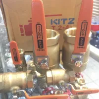 1/2 Ball valve Kitz Asli ori Brass drat Kuningan 0,5 Stop kran keran