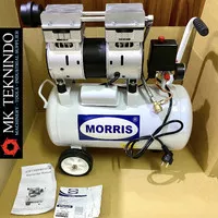 Kompresor Angin Morris 25L 1HP Silent Oiless Kompressor Oiles 1 HP PK