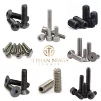 M6X20 DRAT / PITCH / ULIR 1.0 ; BOLT L STAINLESS STEEL SUS304 SS304 / BAJA HITAM 12.9 ; SOCKET HEAD CAP SCREW / BUTTON / CSK COUNTERSUNK / SOCKET SET SCREW - L TANAM ; M6 x 20 MM / 2 CM BAUT 10