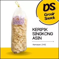 Keripik Singkong Asin Mahkota MHT 2 KG / Grosir Snack Cemilan Kiloan