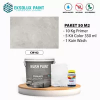 Paket 50m2 Cat Tembok Wash Paint Semen Ekspos - CW.02