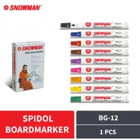 Spidol Whiteboard Marker Snowman BG-12 BG12 White Board Boardmarker