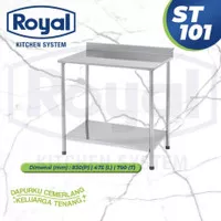 Meja Dapur Royal St101 Meja Kompor Gas Stainless Steel