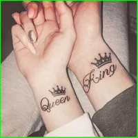 Tato Temporer Stiker Tato Minimalis Setquki Tato Couple Tato King Tato