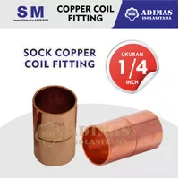 SM Sock Pipa Tembaga 1/4 Inch Fitting Pipa AC Untuk Sambungan Pipa