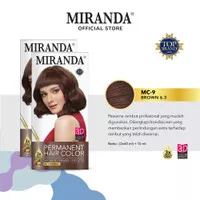 Miranda Hair Color Premium (Cat Rambut Permanen) MC9 Brown 60ml x2