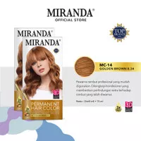 Miranda Hair Color Premium MC14 Golden Brown 60ml x2