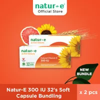 Natur-E Active Beauty Natural Vitamin E 300 IU 32s 2pcs suplemen