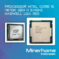Processor Intel Core I5 4670K Gen 4 3.4Ghz Haswell LGA 1150
