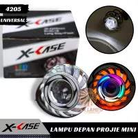 LAMPU DEPAN PROJIE LED KIPAS SABIT MINI LONG STAY FLASH RAINBOW ORI