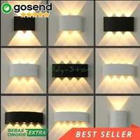LAMPU HIAS TEMBOK TEMPEL DEKORASI DINDING LED MINIMALIS 4W 4 LED AWET