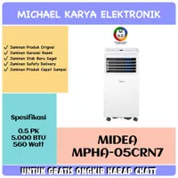 AC Portable Midea 1/2PK MPHA 05CRN7 Midea MPHA-05CRN7 AC Portable