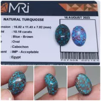 Natural Turquoise Pirus Mesir Biru 9 ct memo MRI bagus