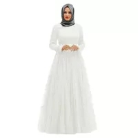 Maxy Almaer White [Hijab 0117] merk RD0 Baju Gamis Wanita