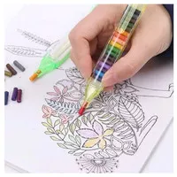Crayon 20 Warna Anak Mahasiswa Alat Lukisan Grafiti Pena Oil Pastel