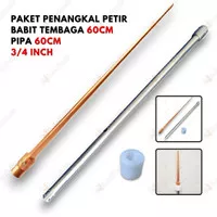 Penangkal Petir 1 Tombak 60 cm Isolator Teflon Pipa Anti Petir