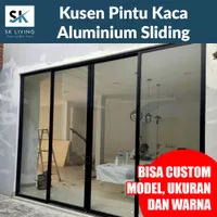 Kusen Pintu Kaca Alumunium Sliding