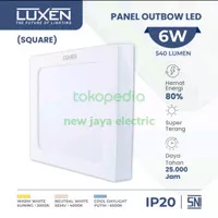 Lampu Panel LED 6 watt Luxen - LED Panel 6w Kotak OB / Nempel Plafon