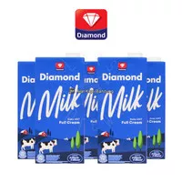 UHT Diamond Susu Full Cream 1 Liter | UHT Diamond Milk Plain 1L