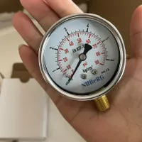 Pressure gauge//manometer 2,5 inch 6 bar(kg/cm2)black steel Ransburg