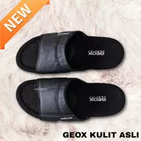 SANDAL SLOP KULIT PRIA GEOX COKLAT HITAM MODEL SELOP EMPUK DAN RINGAN