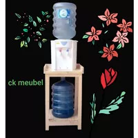 Meja dispenser/tempat aqua galon air minum kayu jati Belanda