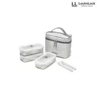 LOCK&LOCK Lunch Box Set 3P Clover Bag Ivory HPL754CIS