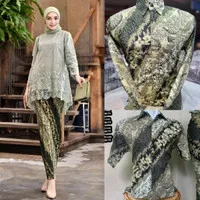 SETELAN KEBAYA COUPLE AZKIA HIJAU SAGE / KEBAYA SETELAN KEMEJA PRIA