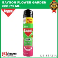 BAYGON Aerosol 600+75 mL Spray Anti Nyamuk Lalat Wangi Flower Garden