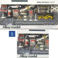 Diecast Alloy Model City Heroes Construction Play Set Mainan Anak