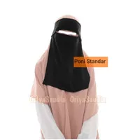 Cadar niqab bandana poni ped lemes ori saudi oyoun almaha shaghaf S L