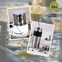 Paket Hemat Alat Kopi Hand Manual Coffee Grinder + Vietnam drip 200ml