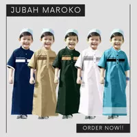 Jubah Anak Laki-Laki Model MAROKO Baju Koko Gamis Anak Usia 1-14 Tahun