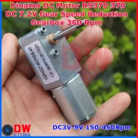Dinamo DC Motor RS370 370 Speed Reduction Gearbox Gear Box Siku 3V-12V