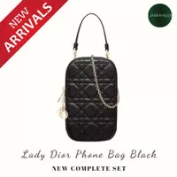 Lady Dior Phone Bag Black (Dompet HP)