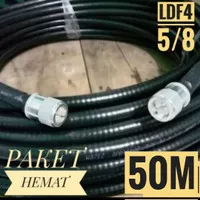 Kabel Coaxial Heliax 5/8 LDF4 50M Siap Pakai RIG Konektor PL Male K123