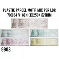 PLASTIK PARCEL MOTIF MIX MODEL LEMBARAN 70 x 84