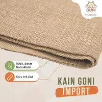 Kain Goni Import Ukuran 50cm x 115cm - Bahan Karung Goni - Goni Rustic