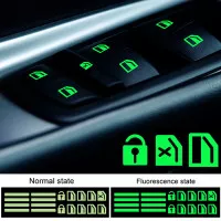 Stiker Tombol Saklar Switch Jendela Pintu Mobil Glow in Dark Luminous