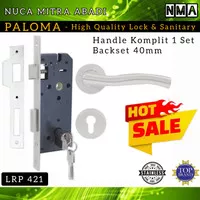 HANDLE TARIKAN KUNCI GAGANG PINTU KAYU KOMPLIT SET PALOMA LRP 421