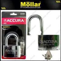 ACCURA SL85 Kunci Gembok 60 mm Leher Pendek Short Padlock Pintu Rumah