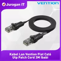 Kabel Lan Vention Flat Cat6 Utp Patch Cord 3M Ibabi