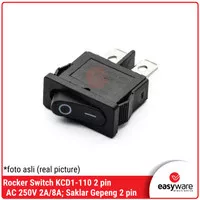 Rocker Switch SPST KCD110 2 pin Saklar Gepeng 2pin Switch On Off Pipih