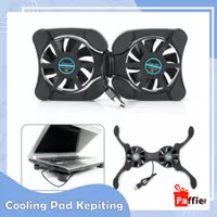 Cooling Pad Kepiting Kipas Pendingin Laptop Fan Lipat Tatakan Netbook