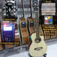 Gitar akustik dan akustik elektrik ukuran 3/4 preamp 7545 LCD lc-5