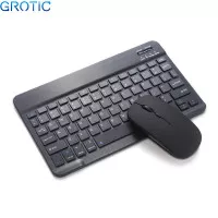 GROTIC Keyboard Wireless Bluetooth Portable 10 inch dengan Mouse