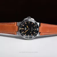 Coral Series for Oris Aquis Date Handmade Leather Strap Tali Jam Kulit