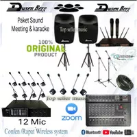 PAKET SOUND SYSTEM MEETING RAPAT DUSENBERG 12 Mic Meja Wireles Komplit