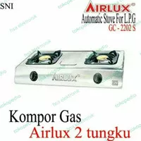 Kompor Gas Airlux 2 Tungku Stainless GC 2202 S