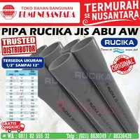 Pipa Rucika Abu 3/4" AW 0.75 Inch 4 Meter JIS Peralon PVC Pipe Air 